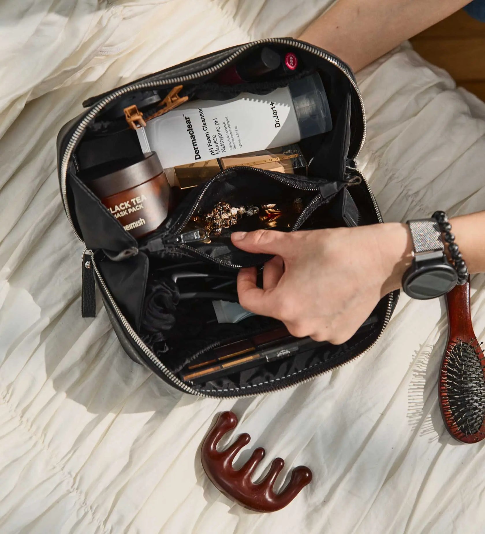 Жіноча косметичка BeautyBox із зернистої шкіри, фото 35 — Skin&Skin