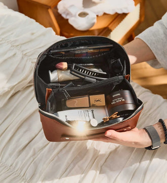 Жіноча косметичка BeautyBox із зернистої шкіри, фото 25 — Skin&Skin
