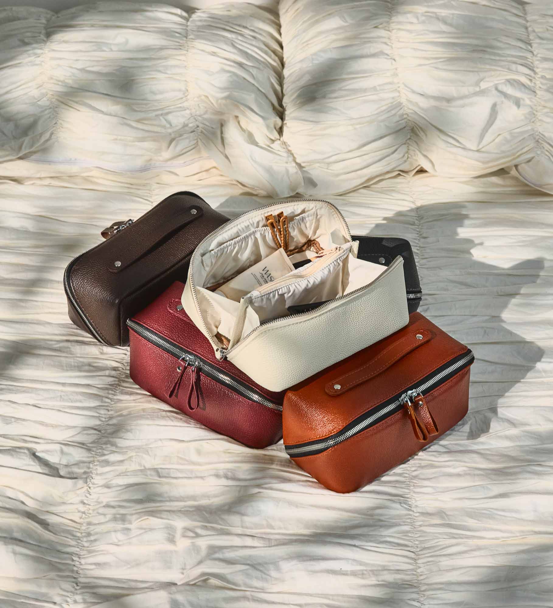 Жіноча косметичка BeautyBox із зернистої шкіри