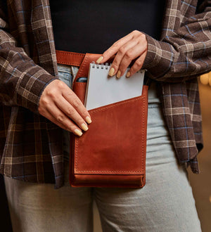 Сумка на пояс для офіціанта із натуральної шкіри Crazy Horse