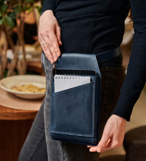 Сумка на пояс для офіціанта із натуральної шкіри Crazy Horse