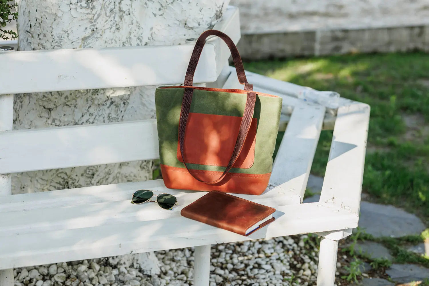 Жіноча сумка Tote із вощеного канвасу та натуральної шкіри, фото 44 — Skin&Skin