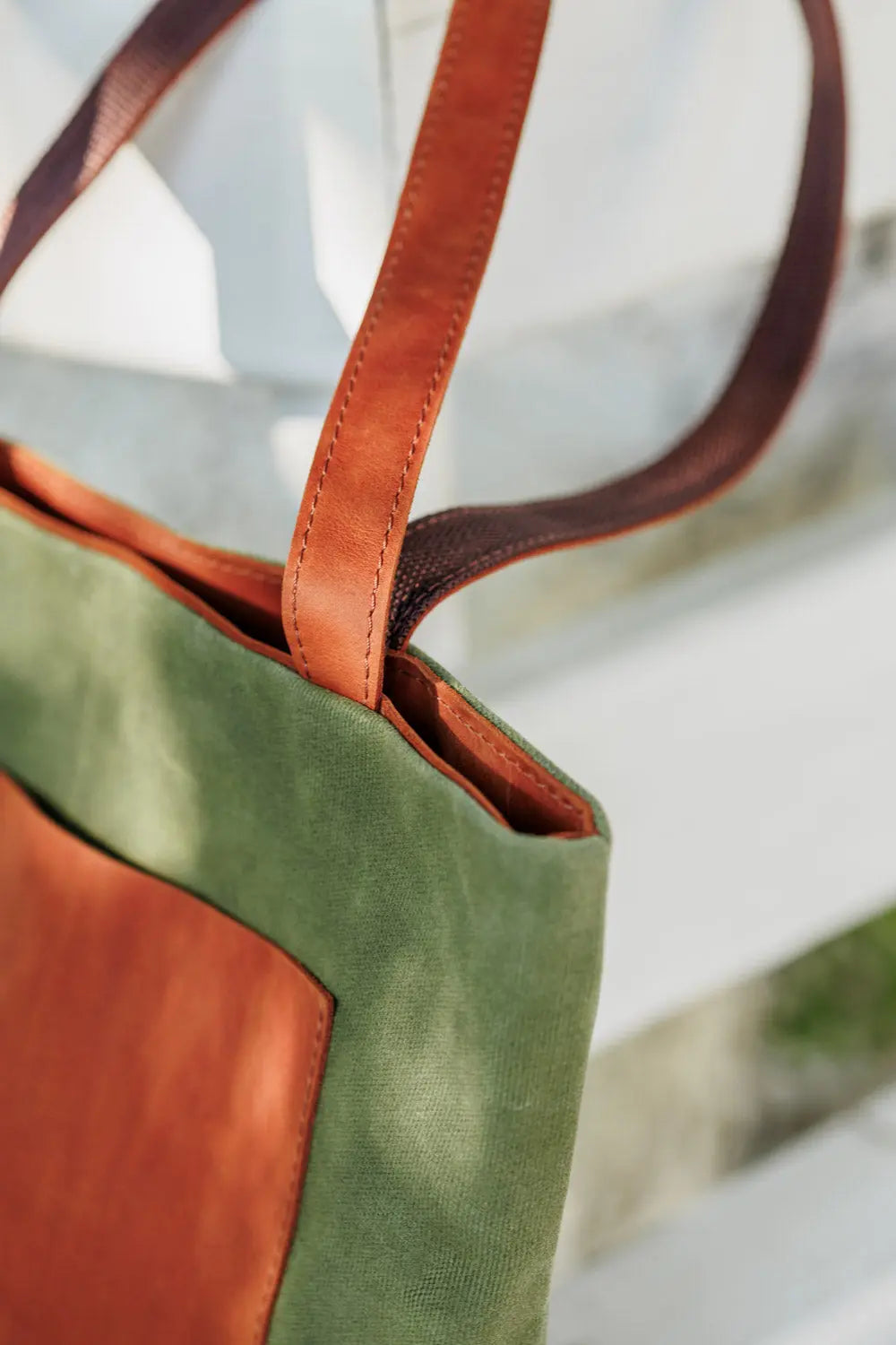 Жіноча сумка Tote із вощеного канвасу та натуральної шкіри, фото 46 — Skin&Skin