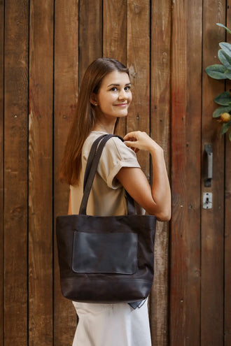 Жіноча сумка Tote із вощеного канвасу та натуральної шкіри, фото 12 — Skin&Skin