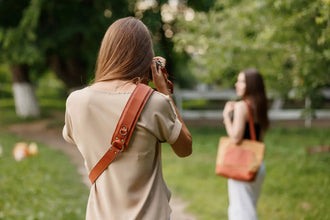 Розвантажувальний ремінь для фотографа зі шкіри Crazy Horse на одне плече, фото 25 — Skin&Skin