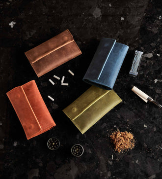 Вінтажний кисет для тютюну з натуральної шкіри Crazy Horse, фото 13 — Skin&Skin