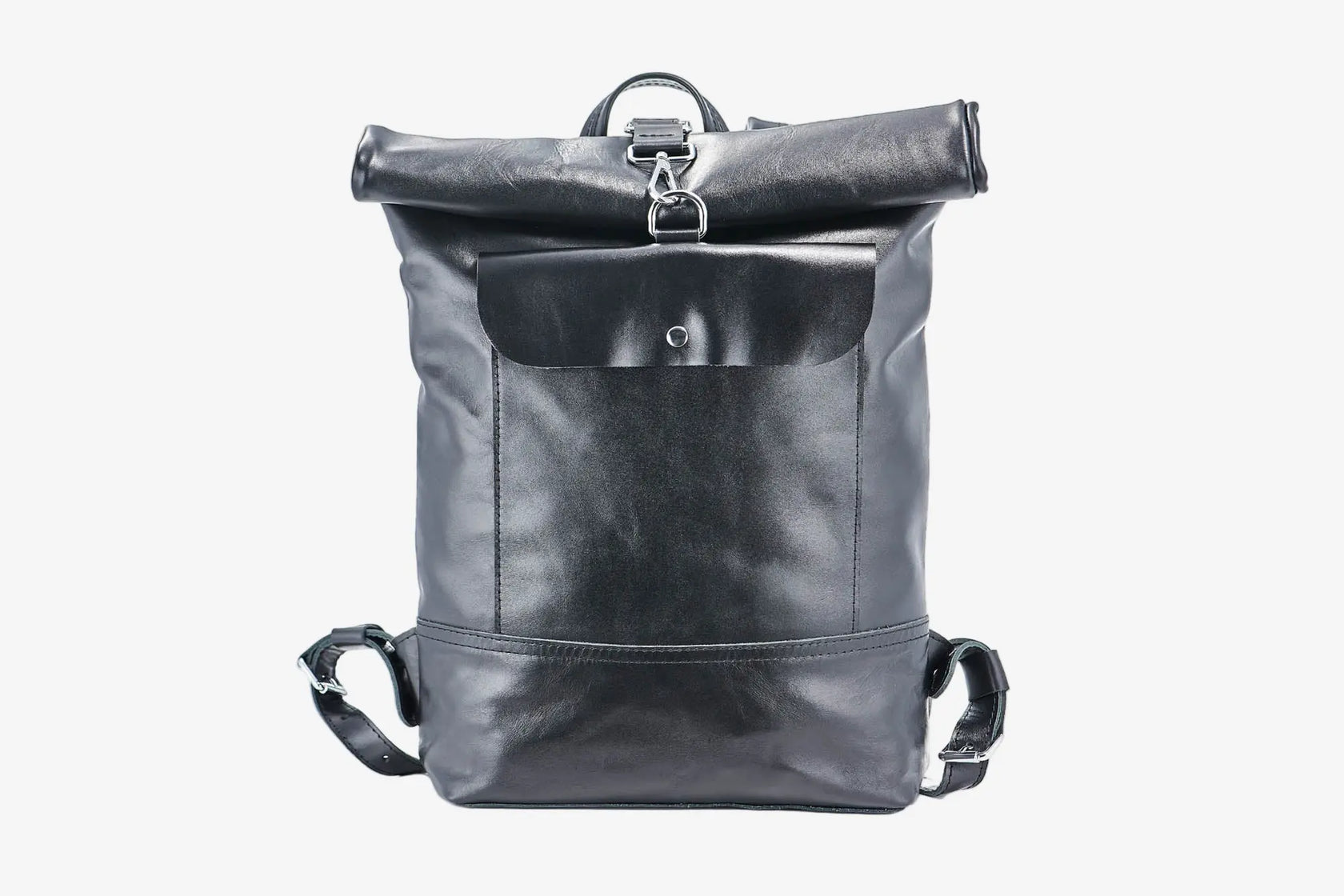 Мінімалістичний шкіряний рюкзак RollTop, фото 4 — Skin&Skin