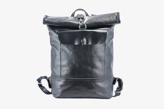 Мінімалістичний шкіряний рюкзак RollTop, фото 4 — Skin&Skin