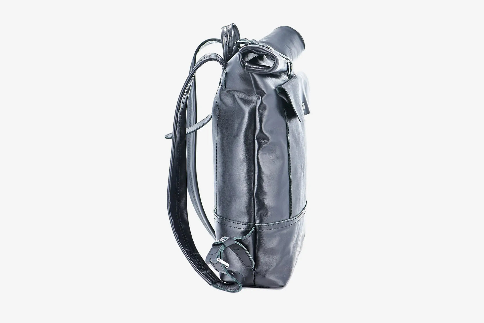 Мінімалістичний шкіряний рюкзак RollTop, фото 5 — Skin&Skin