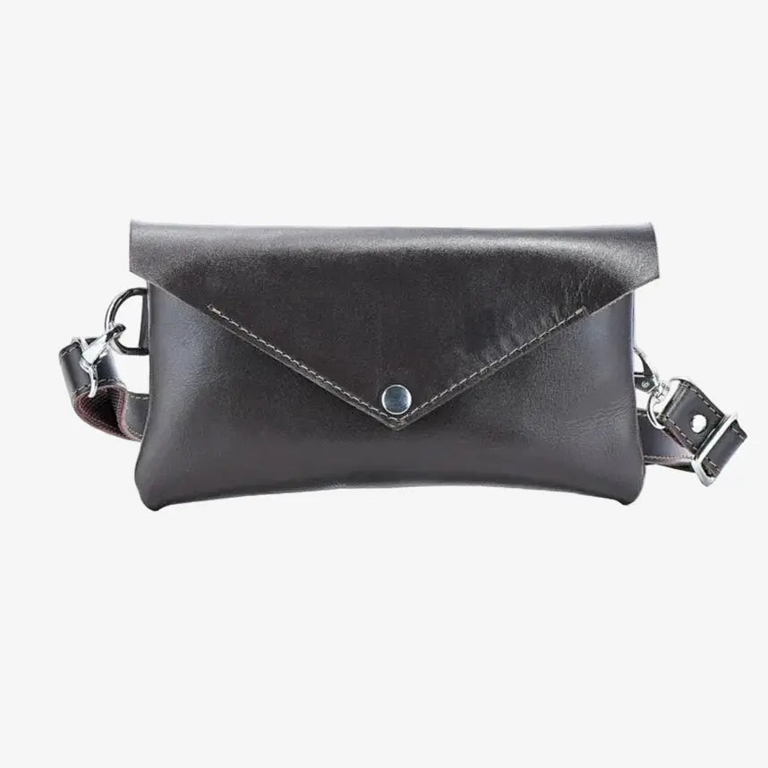 Шкіряна жіноча сумка-трансформер на пояс і через плече | Crossbody-конверт, фото 10 — Skin&Skin