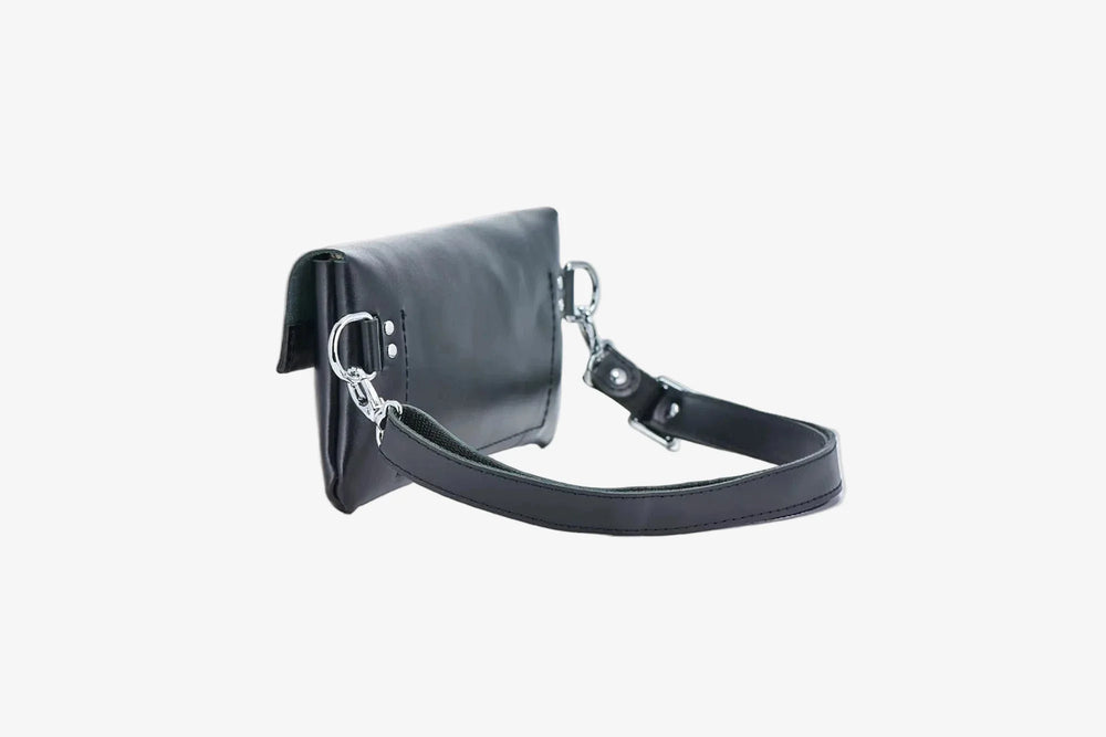 Women's Leather Envelope Bag | Smooth Black - Skin and Skin