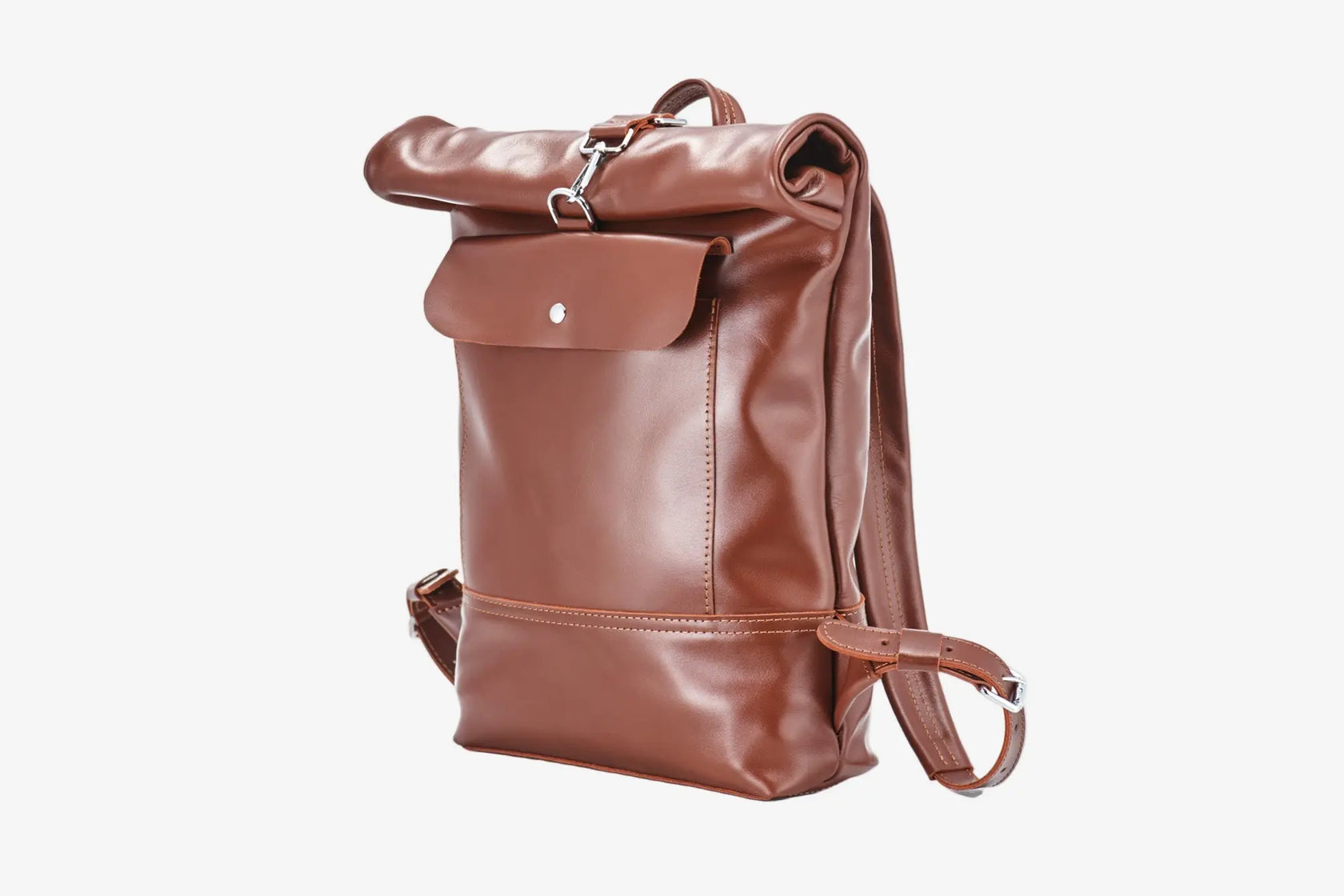 Мінімалістичний шкіряний рюкзак RollTop, фото 31 — Skin&Skin