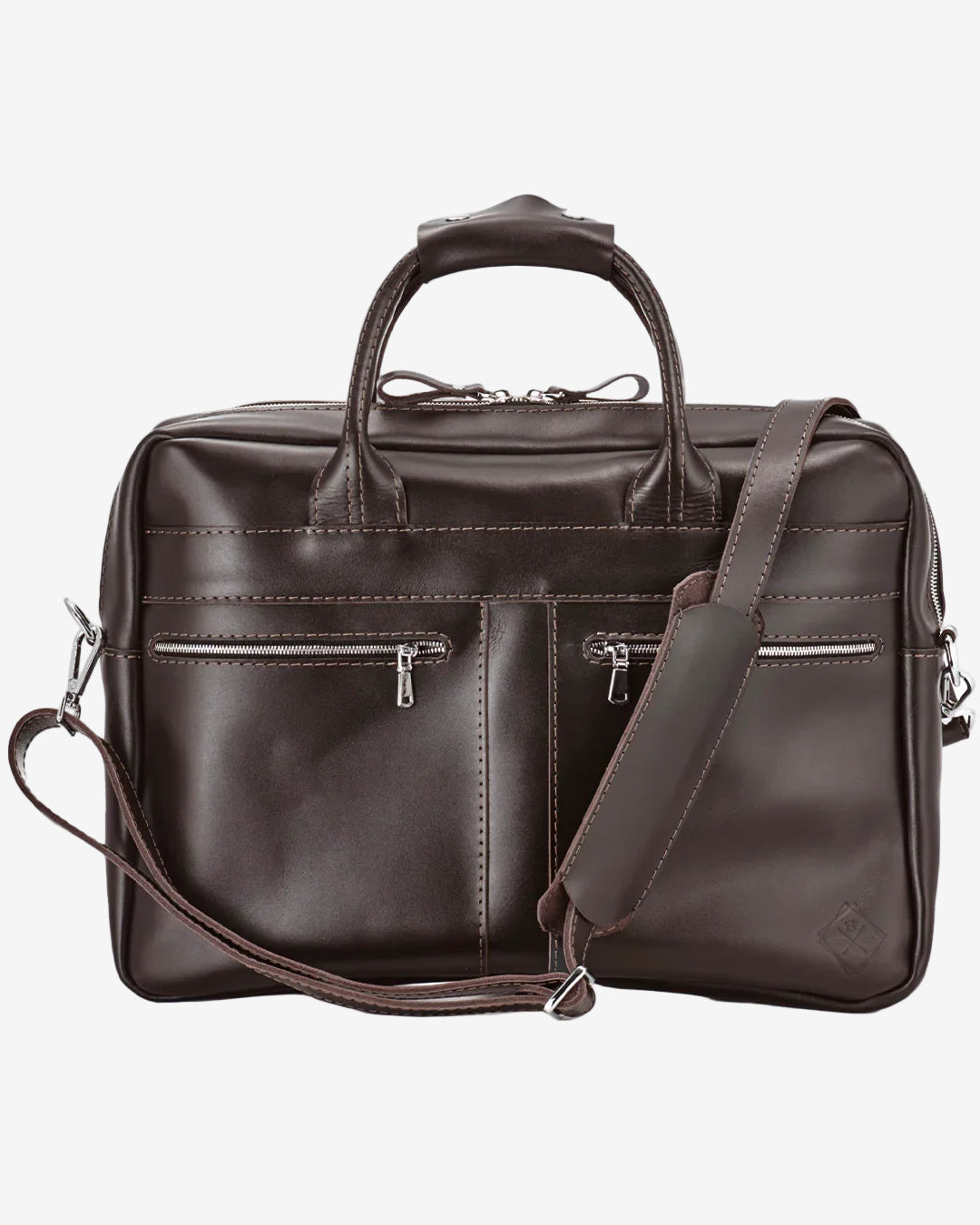 Чоловічий шкіряний портфель | Zipper