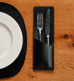 Кожаный чехол-конверт для столовых приборов для HoReCa
