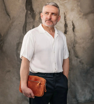 Шкіряна сумка-кросбоді для чоловіків та жінок | Orson, фото 33 — Skin&Skin
