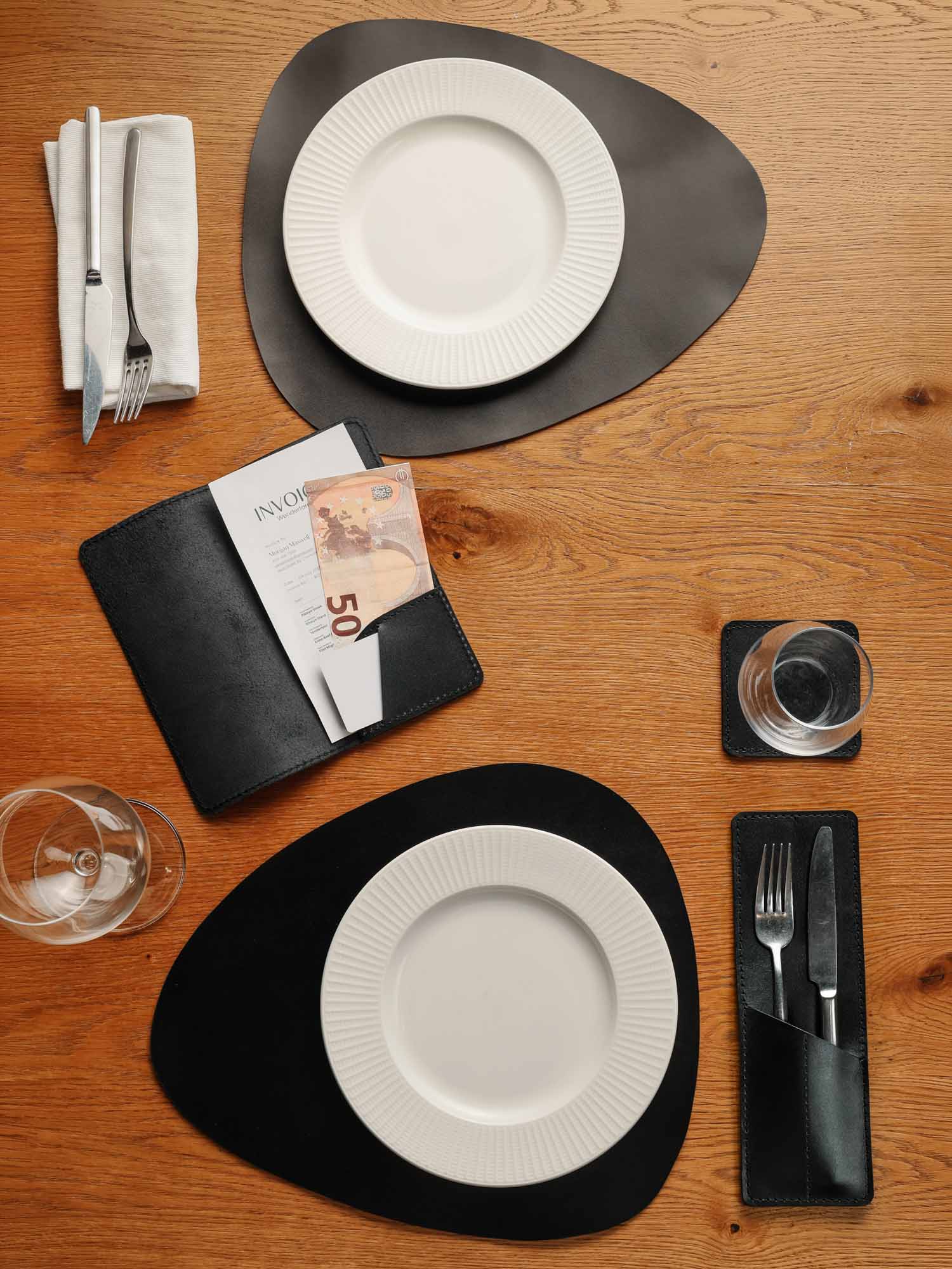 Розрахункова книжка з натуральної гладкої шкіри для HoReCa