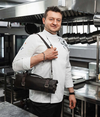 Шкіряний рол для кухонних ножів із матової шкіри, фото 53 — Skin&Skin