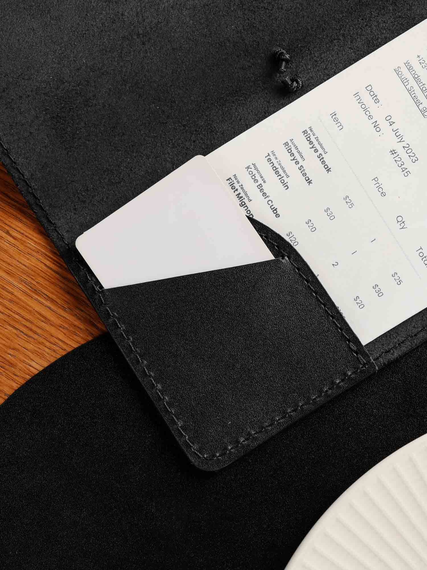 Розрахункова книжка з натуральної гладкої шкіри для HoReCa