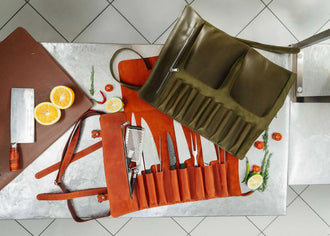 Шкіряний рол для кухонних ножів із матової шкіри, фото 31 — Skin&Skin