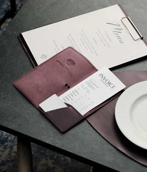 Розрахункова книжка з натуральної гладкої шкіри для HoReCa