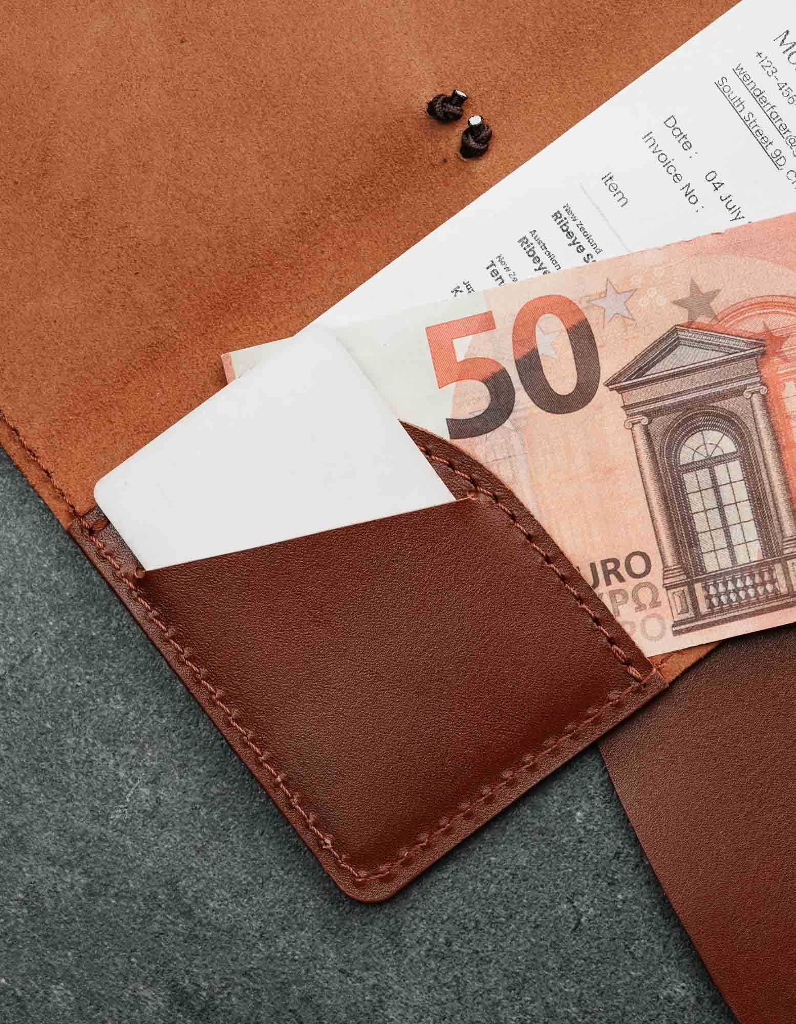 Розрахункова книжка з натуральної гладкої шкіри для HoReCa