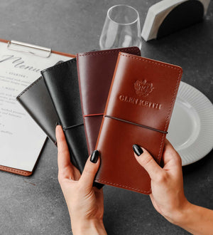 Розрахункова книжка з натуральної гладкої шкіри для HoReCa