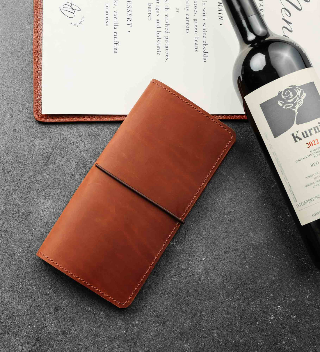 Рахівниця з натуральної шкіри Crazy Horse для HoReCa — Skin&Skin