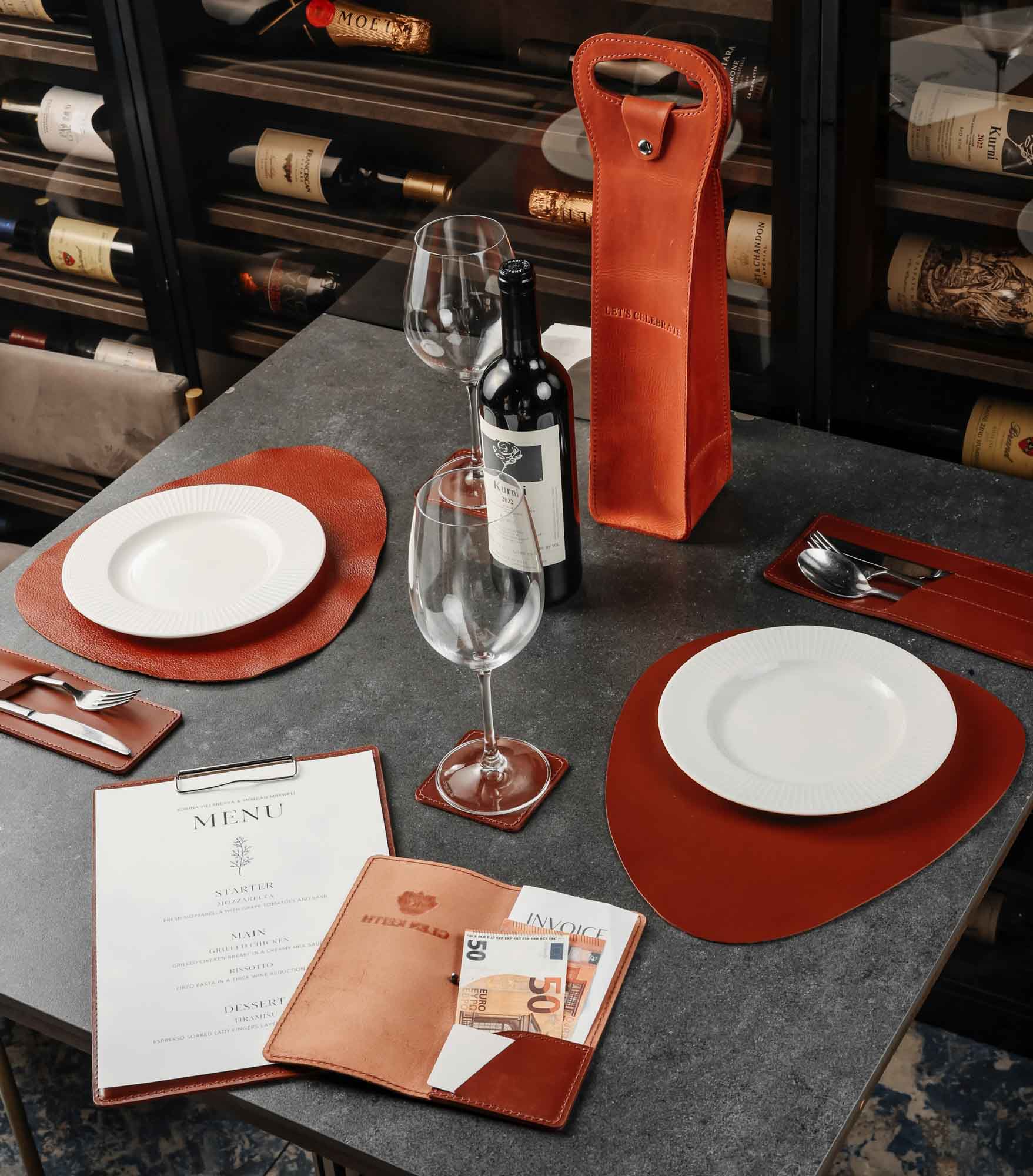 Розрахункова книжка з натуральної гладкої шкіри для HoReCa