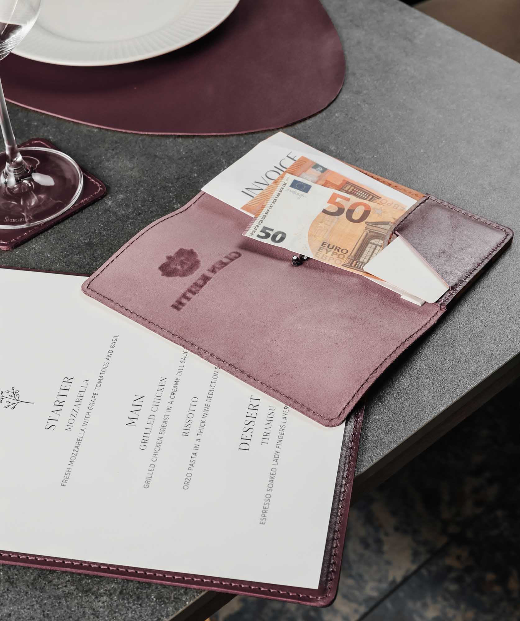 Розрахункова книжка з натуральної гладкої шкіри для HoReCa