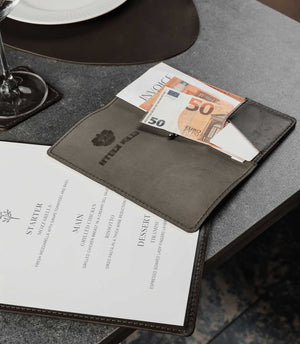 Розрахункова книжка з натуральної гладкої шкіри для HoReCa