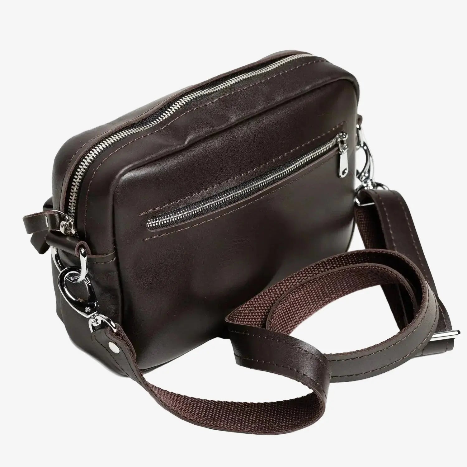 Шкіряна жіноча кросбоді-сумка WalkBag для повсякдення, фото 27 — Skin&Skin