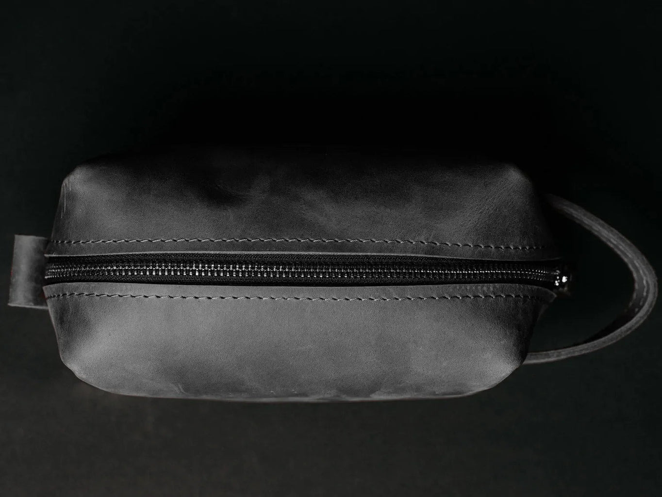 Leather Dopp kit | Matte Smoky Grey - Skin and Skin