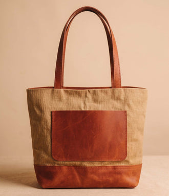 Жіноча сумка Tote із вощеного канвасу та натуральної шкіри, фото 50 — Skin&Skin