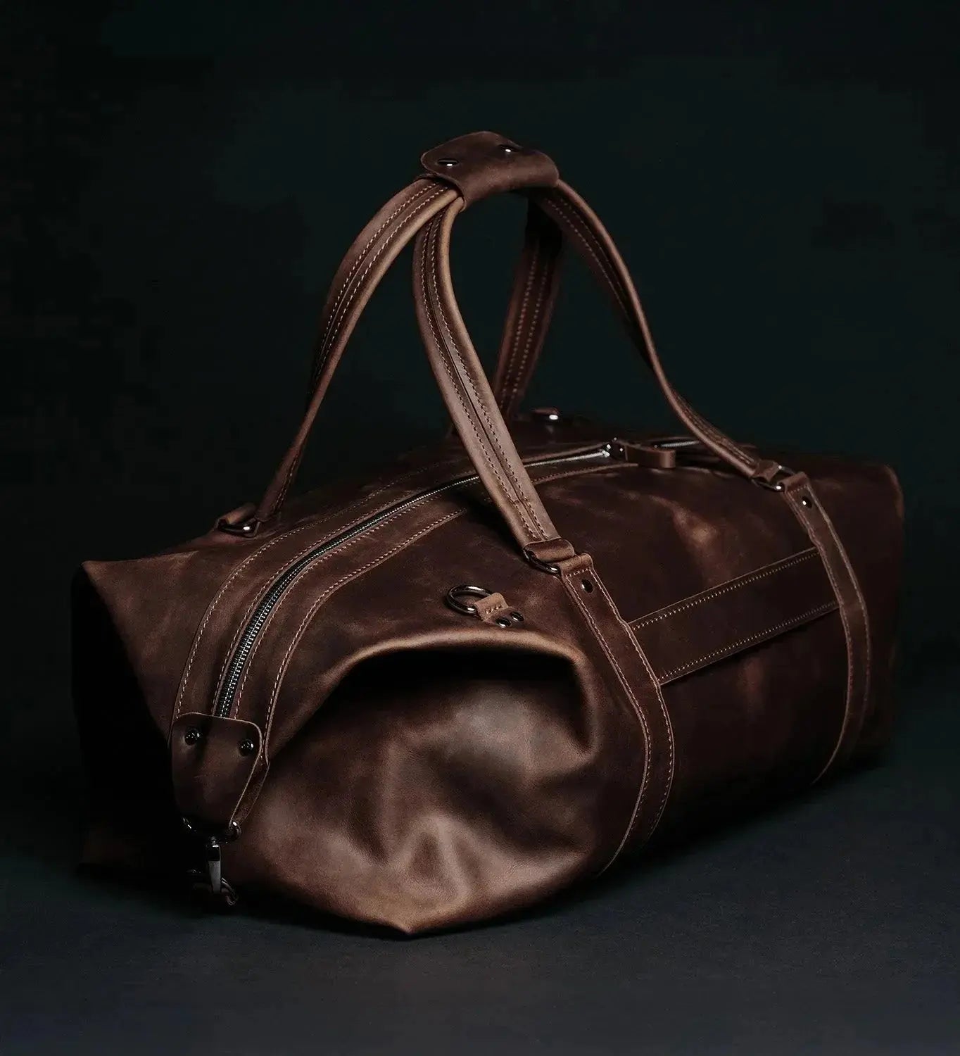 Шкіряна дорожня сумка ручної роботи Stout – розмір M/L, фото 37 — Skin&Skin