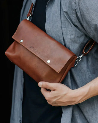 Шкіряна сумка-трансформер для чоловіків | Crossbody, фото 8 — Skin&Skin