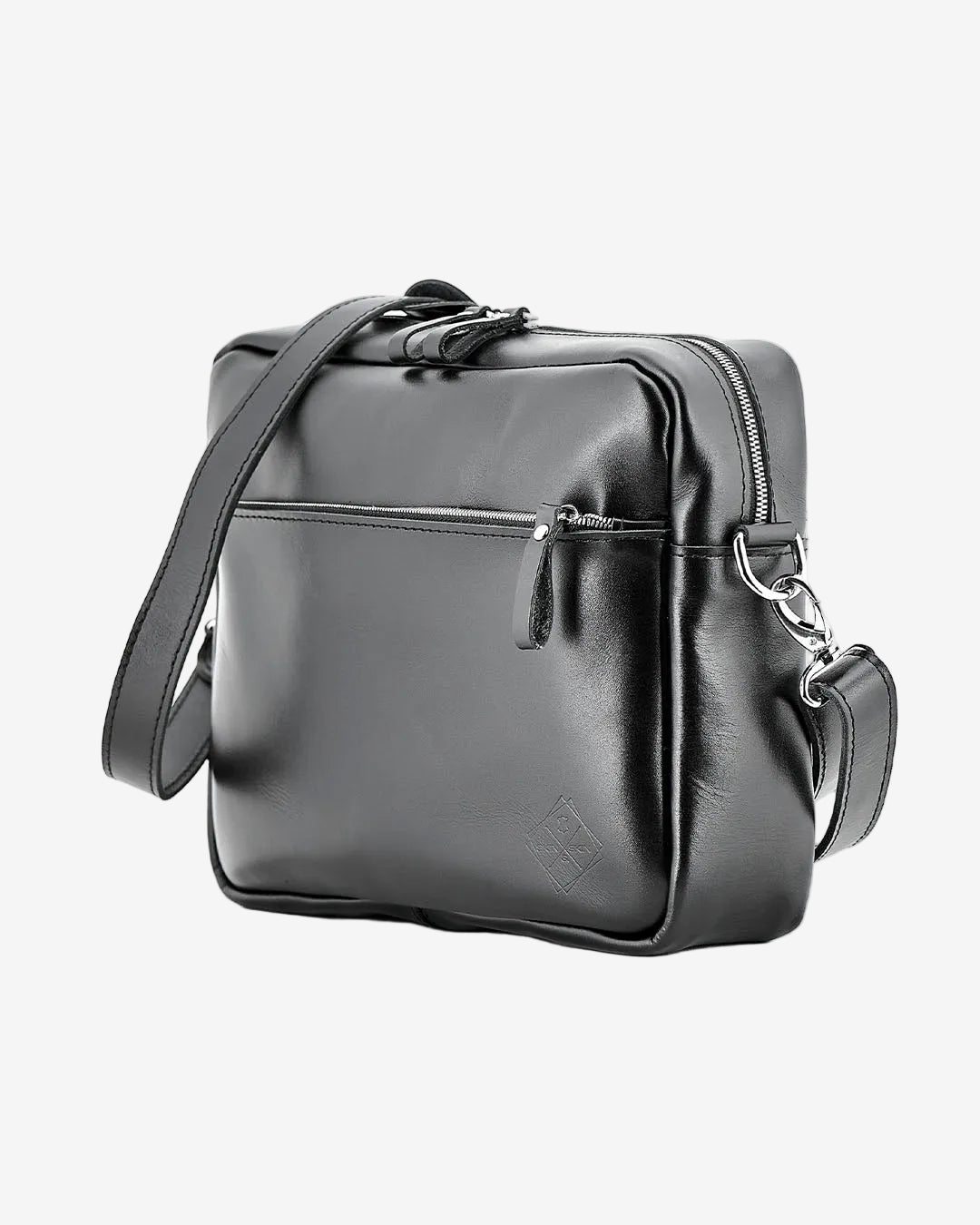 Шкіряна сумка-месенджер з блискавкою | Squad