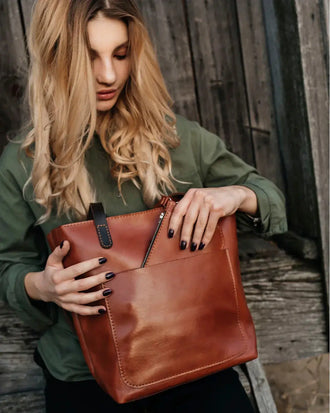 Жіноча сумка Tote з класичної шкіри з органайзером, фото 15 — Skin&Skin
