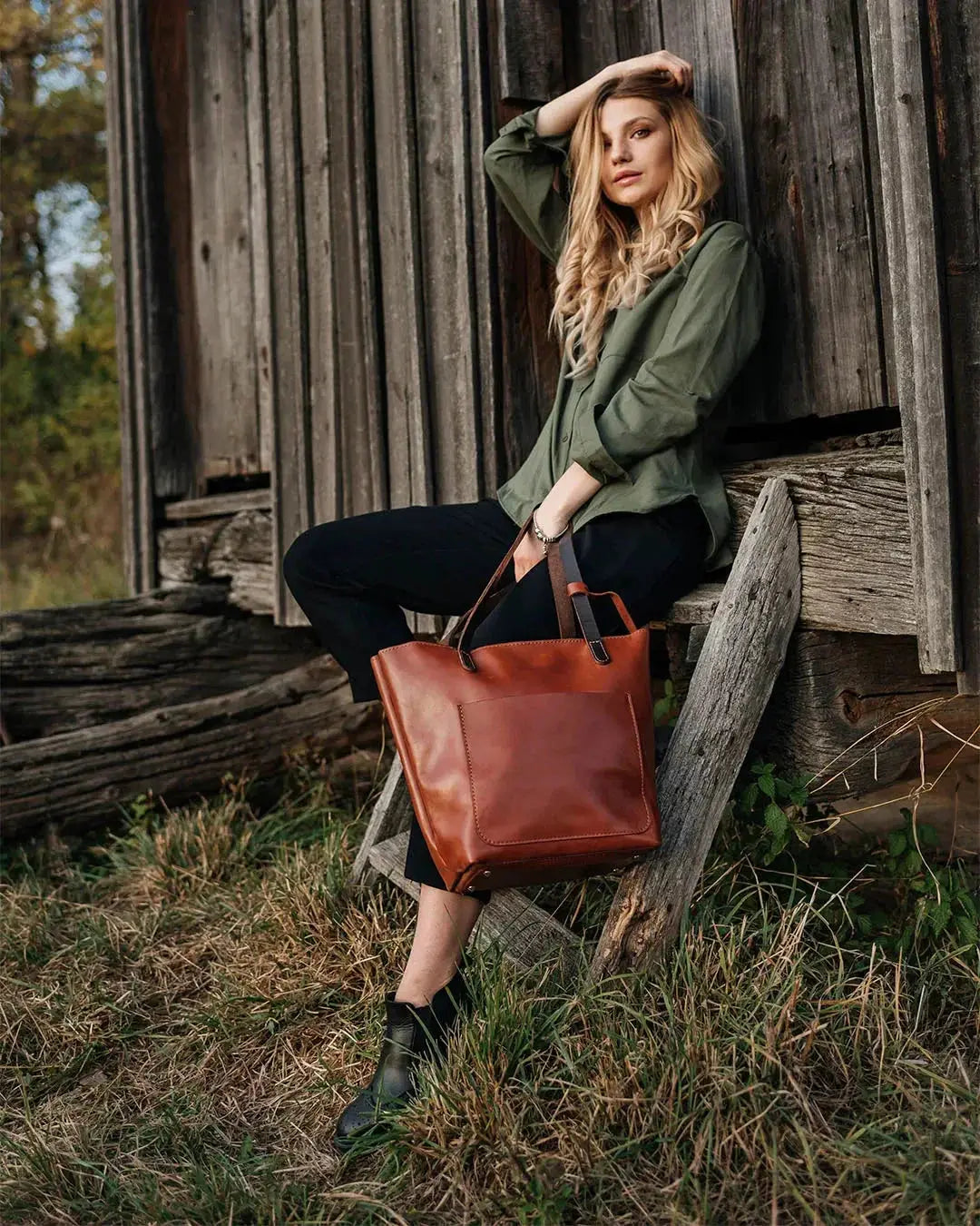 Жіноча сумка Tote з класичної шкіри з органайзером, фото 19 — Skin&Skin