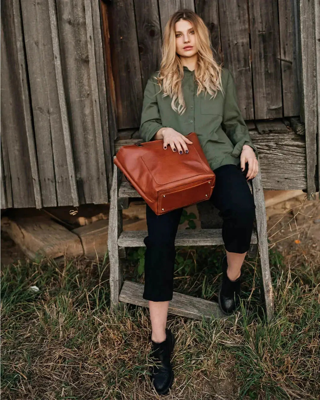 Жіноча сумка Tote з класичної шкіри з органайзером, фото 18 — Skin&Skin