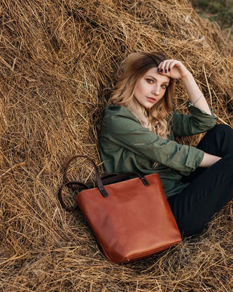 Жіноча сумка Tote з класичної шкіри з органайзером, фото 14 — Skin&Skin