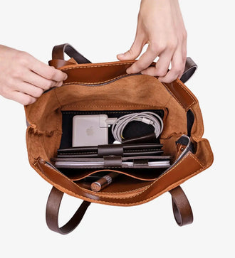 Жіноча сумка Tote з класичної шкіри з органайзером, фото 11 — Skin&Skin