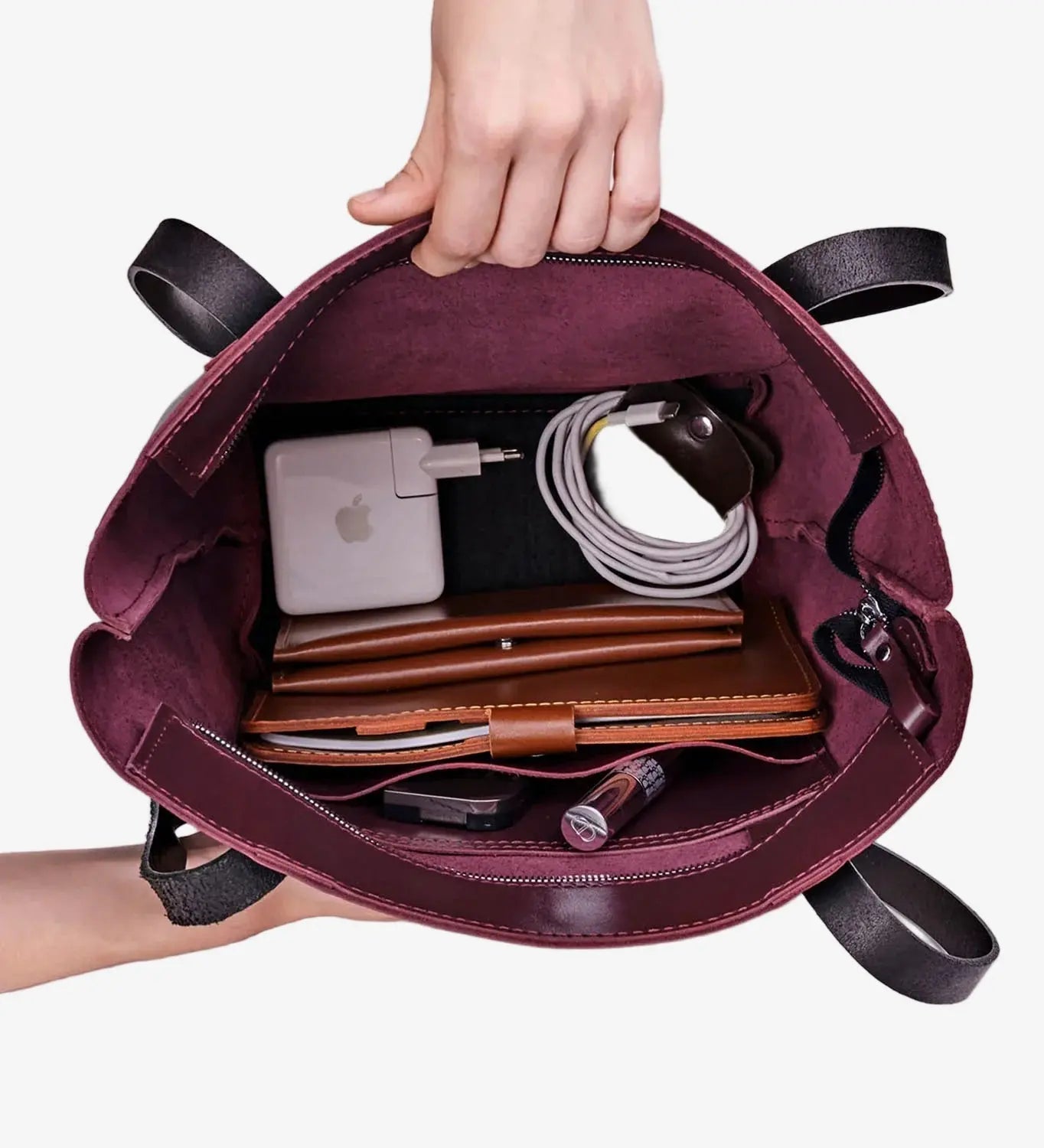 Жіноча сумка Tote з класичної шкіри з органайзером, фото 23 — Skin&Skin