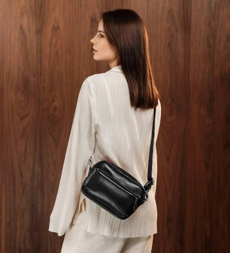 Шкіряна жіноча кросбоді-сумка WalkBag для повсякдення, фото 16 — Skin&Skin