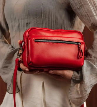 Шкіряна жіноча кросбоді-сумка WalkBag для повсякдення, фото 6 — Skin&Skin