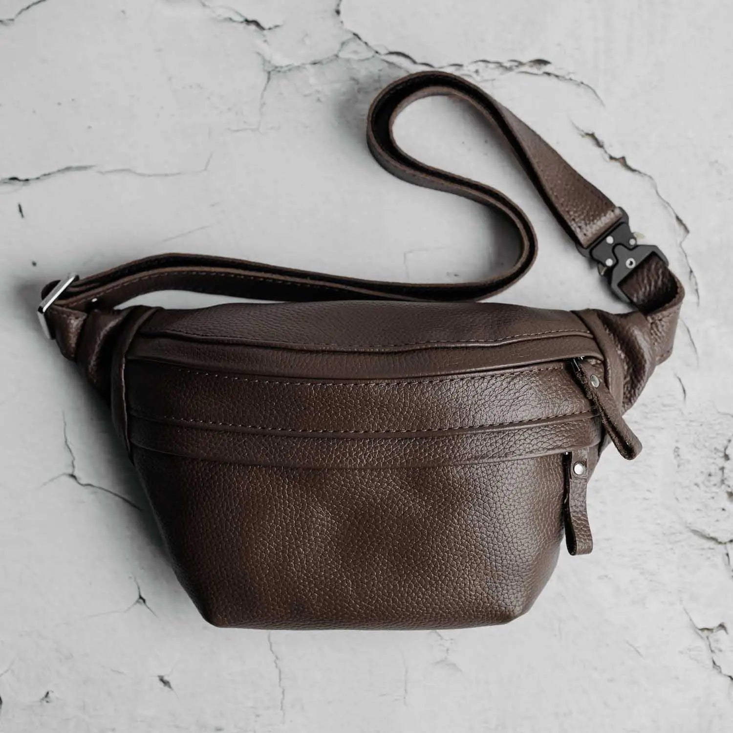 Шкіряна бананка на блискавці | B-Bag — Skin&Skin