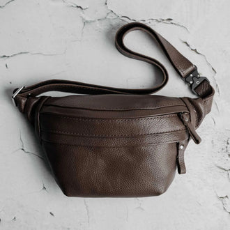 Шкіряна бананка на блискавці | B-Bag — Skin&Skin