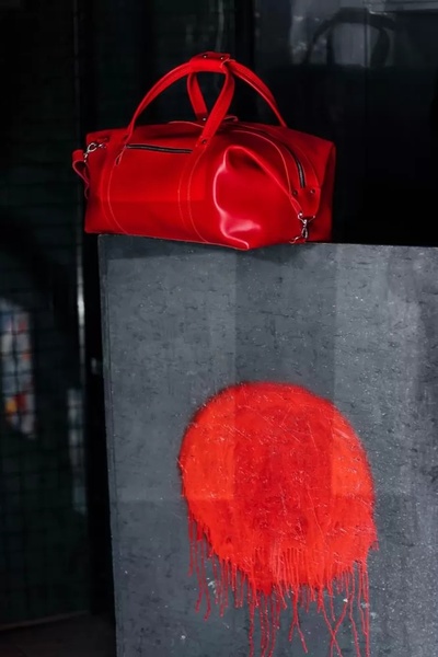 Шкіряна Дорожня сумка Stout L червона BB01R-L фото