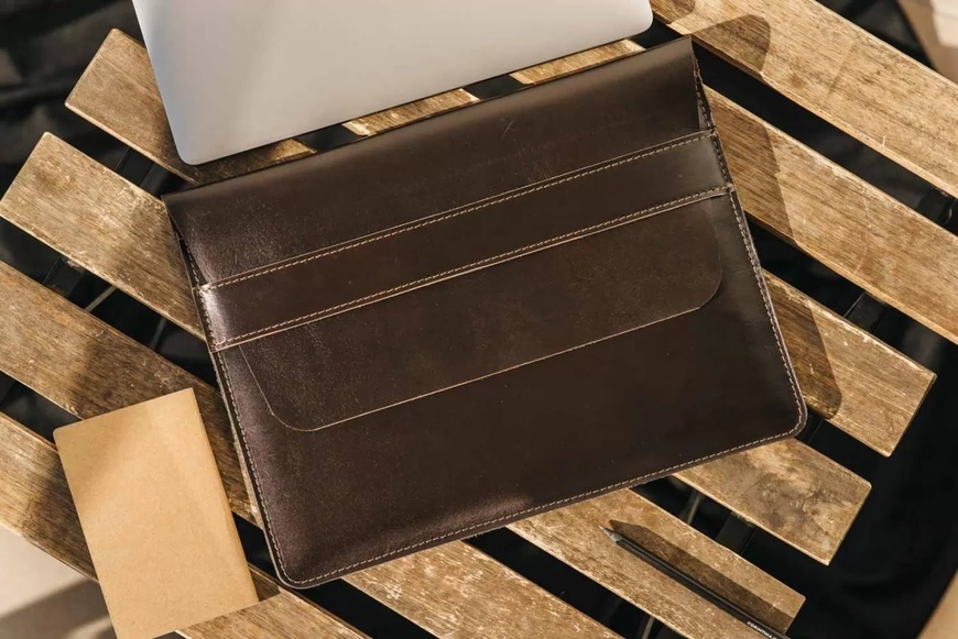 Кожаный Чехол для ноутбука Sleeve коричневый 15.6 LC04BR-15 фото