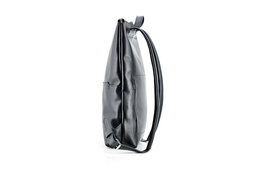 Шкіряний рюкзак Flatrock чорний M BP09BL фото