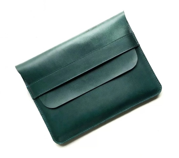 Кожаный Чехол для ноутбука Sleeve зеленый 13.3 LC04GR-13 фото